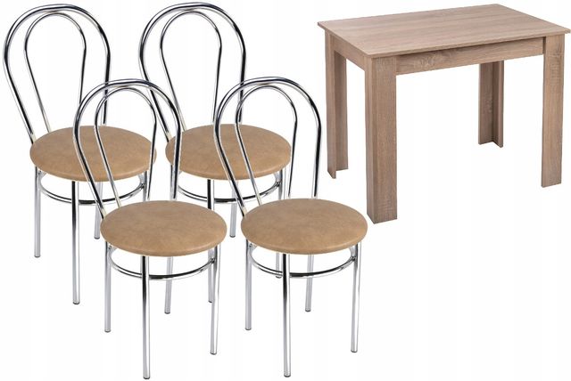 Stół Kuchenny Libre 100x65+4 krzesla Tulipan