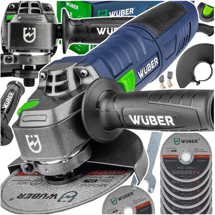 Kątówka Szlifierka Kątowa Diax 1500w Mocna + 10 Tarcz 125mm Zestaw Xxl