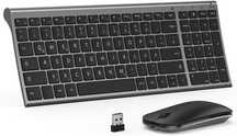 Bezprzewodowa klawiatura i mysz Seenda z metalową obudową QWERTZ