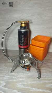Портативная газовая горелка со шлангом и пьезорозжигом 2200Вт