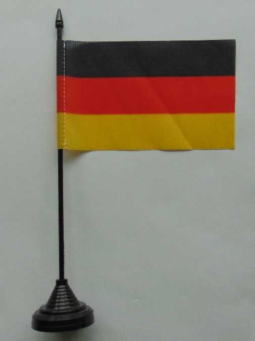 Flaga Niemiec na biurko 10x15 cm stojak 30cm