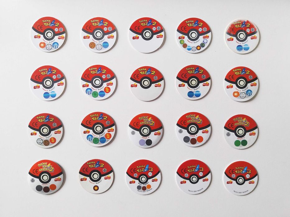 55 tazos POKEMON (52 diferentes) +2 master tazos | lote Matutano Tasty
