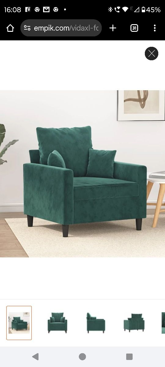 Fotel czarny 60cm.