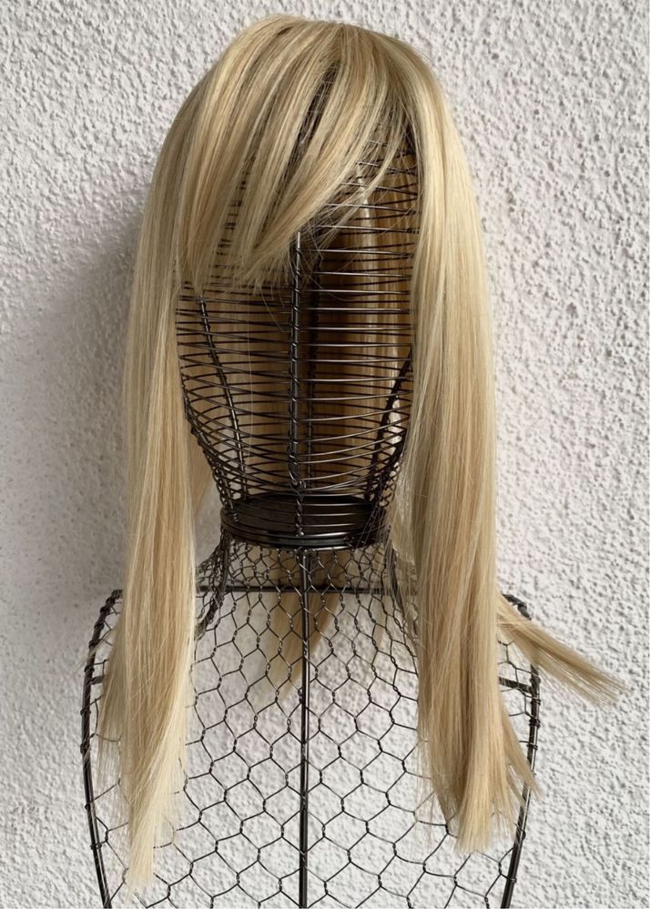 Premium Ultra włosy doczepiane, naturalny blond (refleksy ) topper,