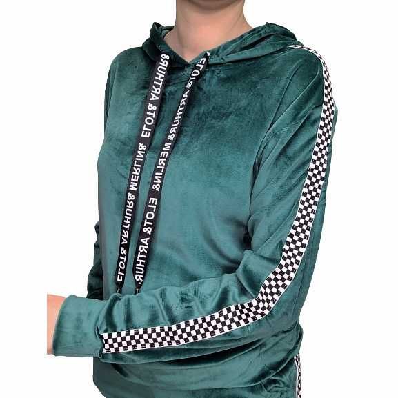 6 KOLORÓW Komplet dres welurowy bluza + spodnie TU S/M kolor ZIELONY