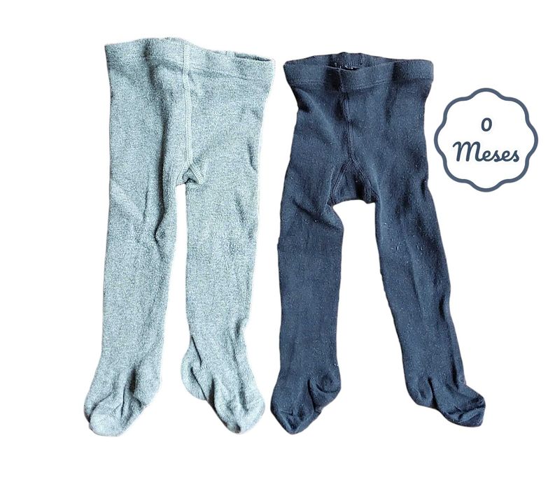 2 Meias Calças (Azul e Cinzenta) 0 meses