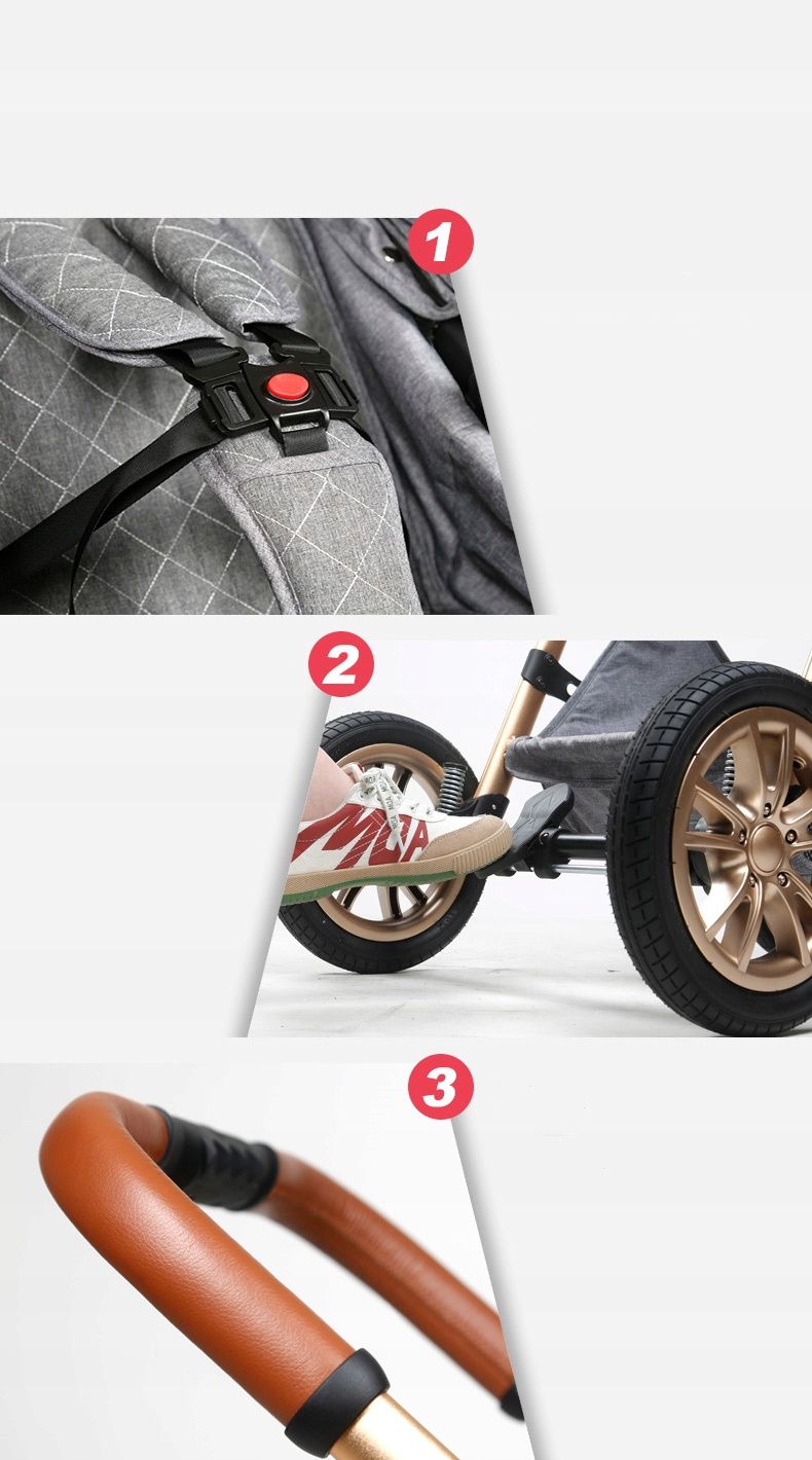Nowy wózek dziecięcy 3w1 | Gondola | Spacerówka | Fotelik | Aluminium
