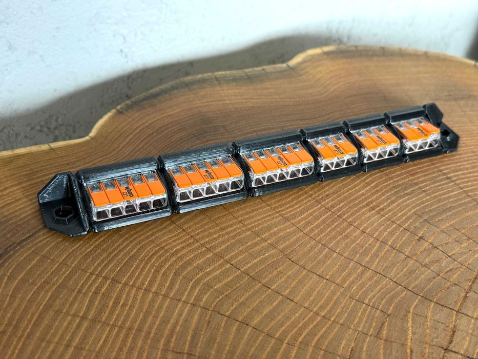 Szyna montażowa, uchwyt na złączki, kostki WAGO 221 – 3x3/3x5