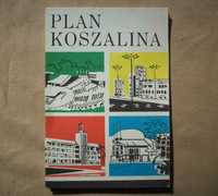 Plan Koszalina Koszalin, stary, 1977, PRL.