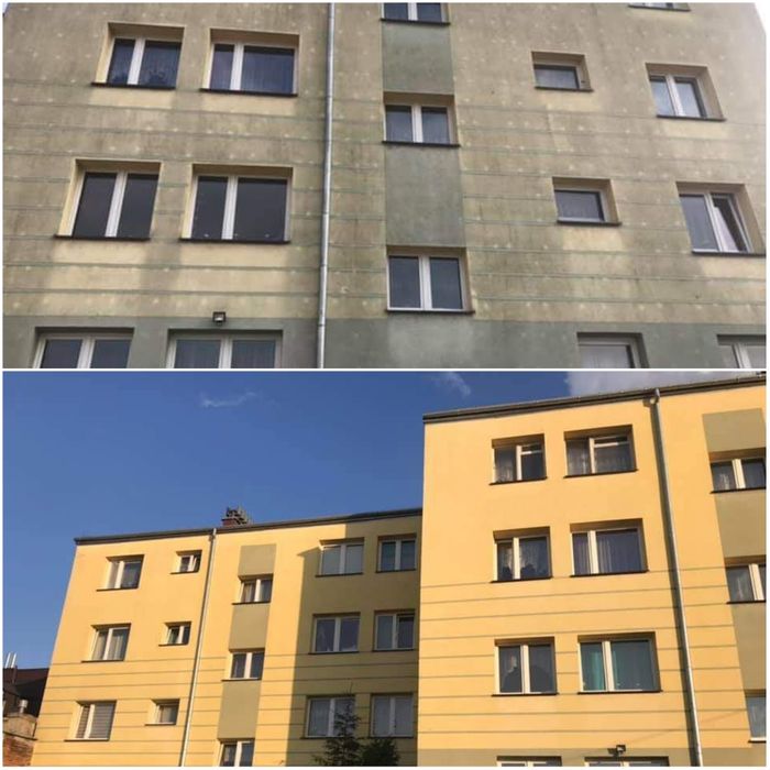 Mycie elewacji, czyszczenie dachu, mycie kostki brukowej, mycie dachu