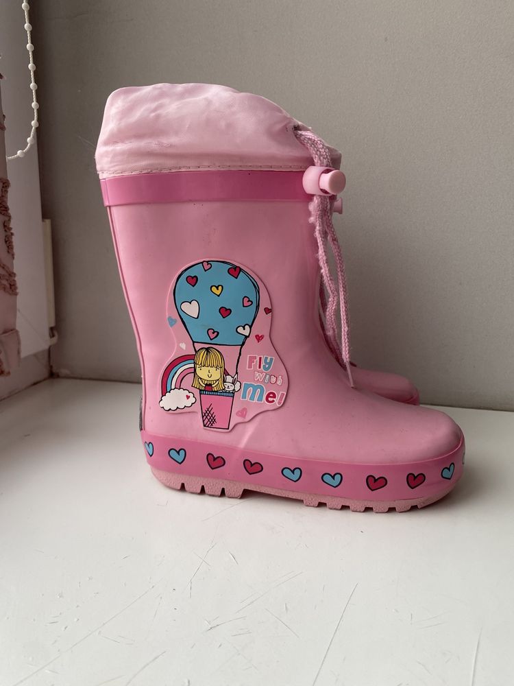 Гумові зимові черевички для дівчинки