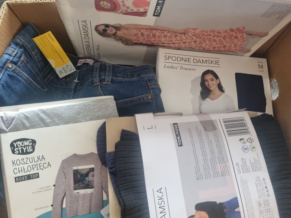 Karton mix biedronka NOWE odzież tekstylia