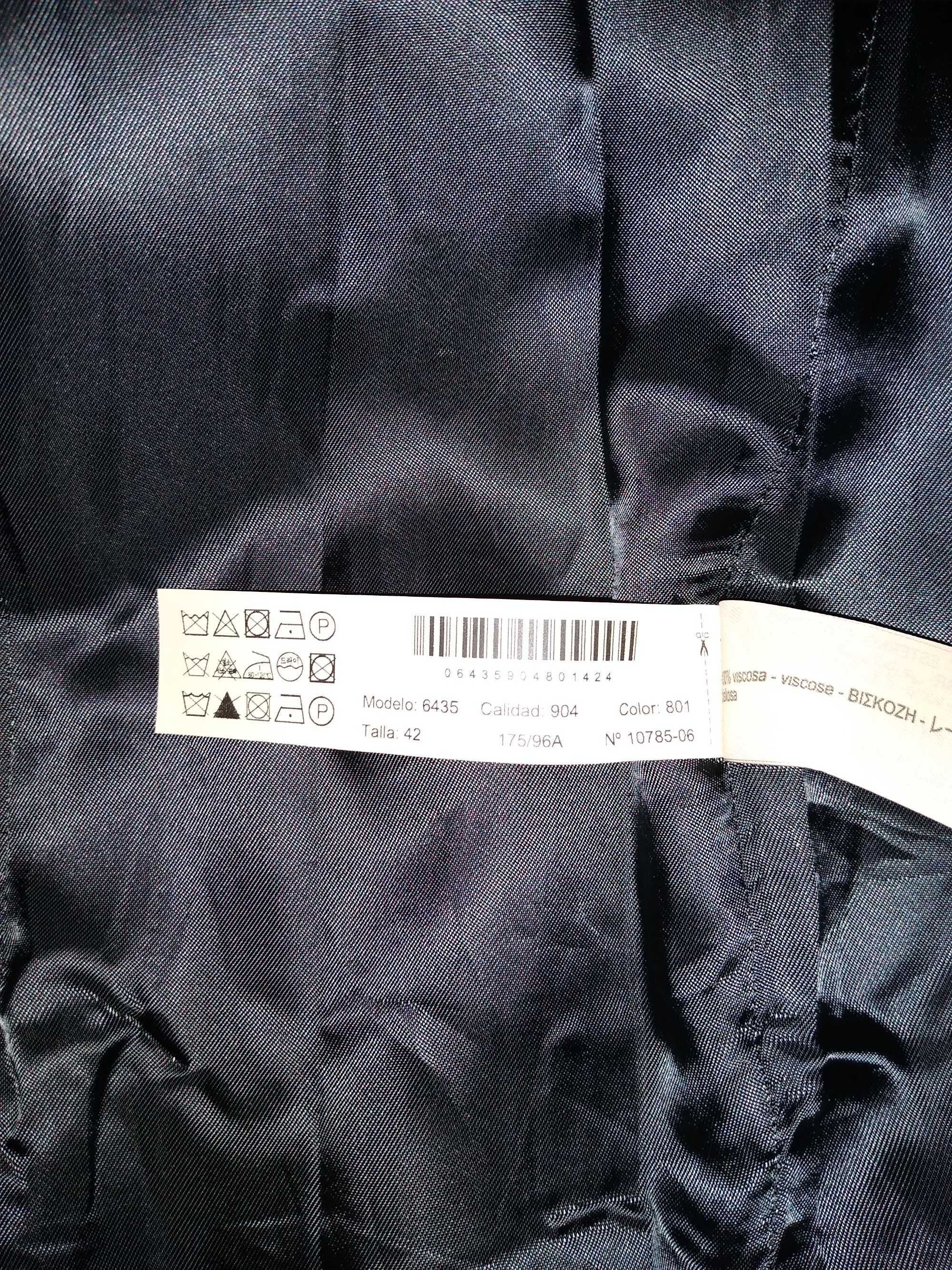 Massimo Dutti nowy damski szary wełniany płaszcz roz. 42, dł. 114 cm