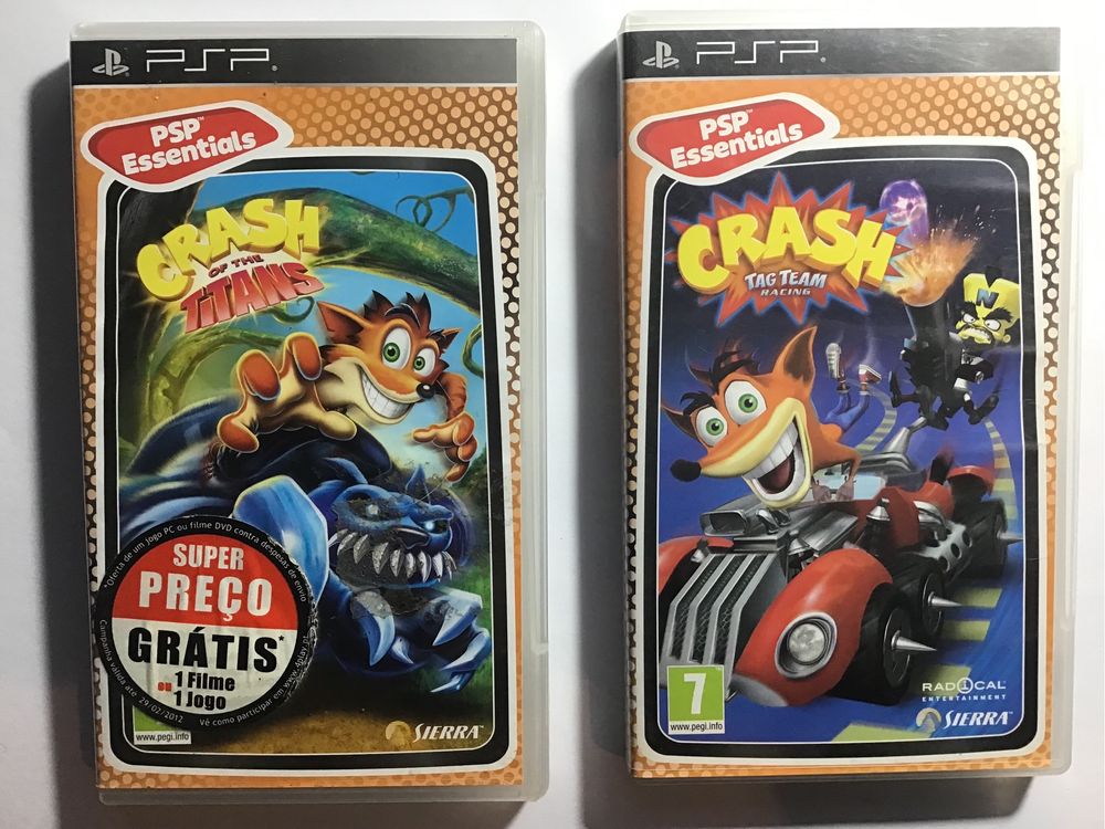 Crash Bandicoot - Dois jogos PSP completos, praticamente novos!!