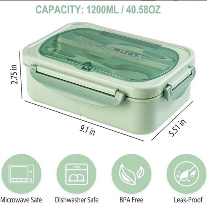 Nowy Duży LunchBox Śniadaniówka Pojemnik 1L, 3 Przegrody Wybór Koloru