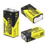 USB аккумулятор Крона 6F22 Liitokala 9V 1100 mAh Li-ion