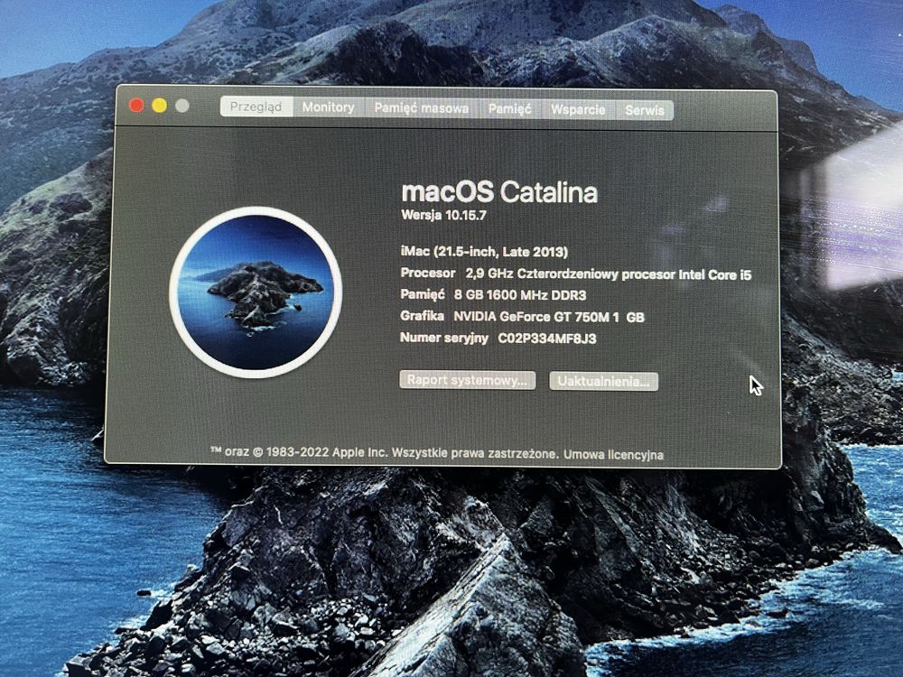 Na sprzedaż: Apple iMac (21,5″, Late 2013)