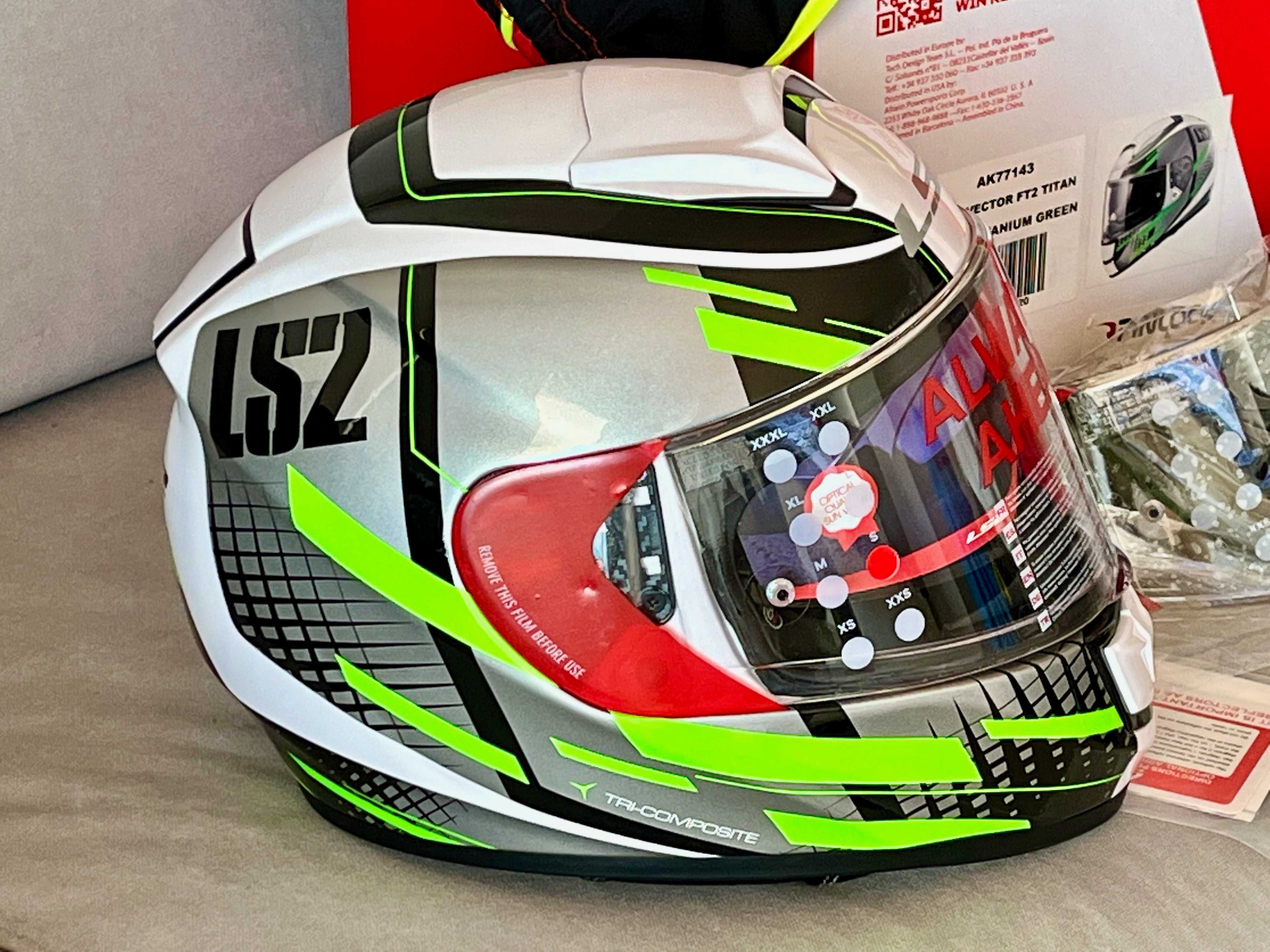 Capacete NOVO Ls2 ff397 Vector Carbono/kevlar. VISEIRA EXTRA.Tamanho S