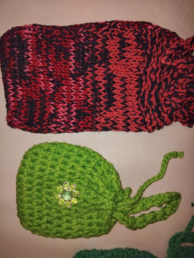 Porta-telemóvel e Porta-moedas em croché
