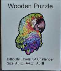 Sprzedam drewniane puzzle. Wooden Puzzle. 89szt. Papuga