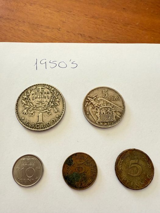 Moedas e notas antigas