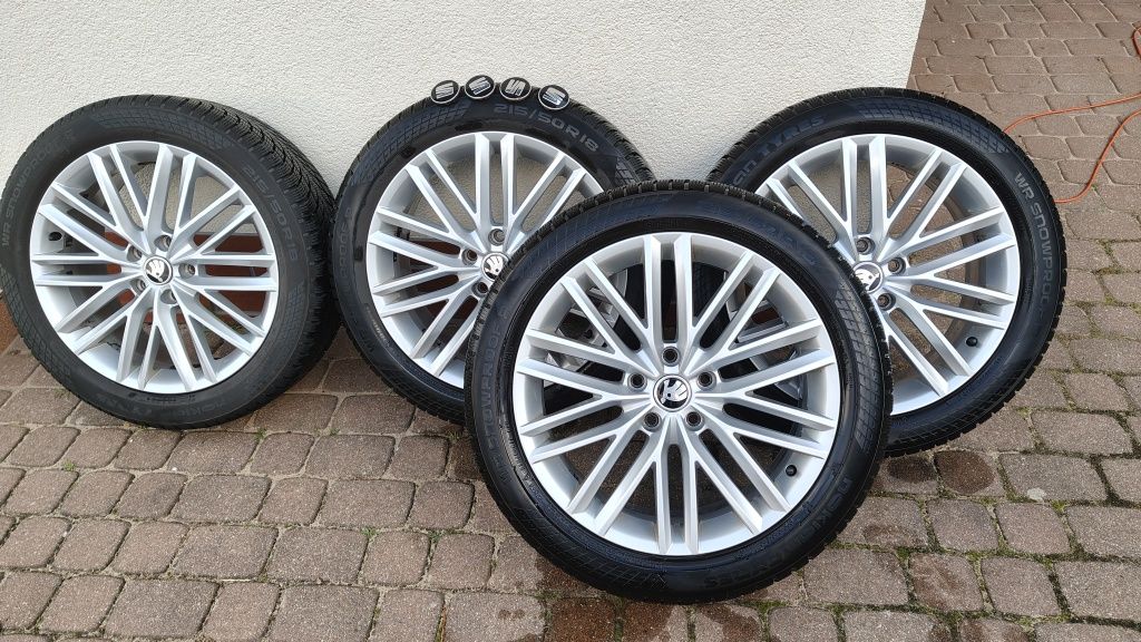 Koła opony zimowe 18' Skoda, Seat itp. 215/50r18 felgi 7J x18H2 ET45