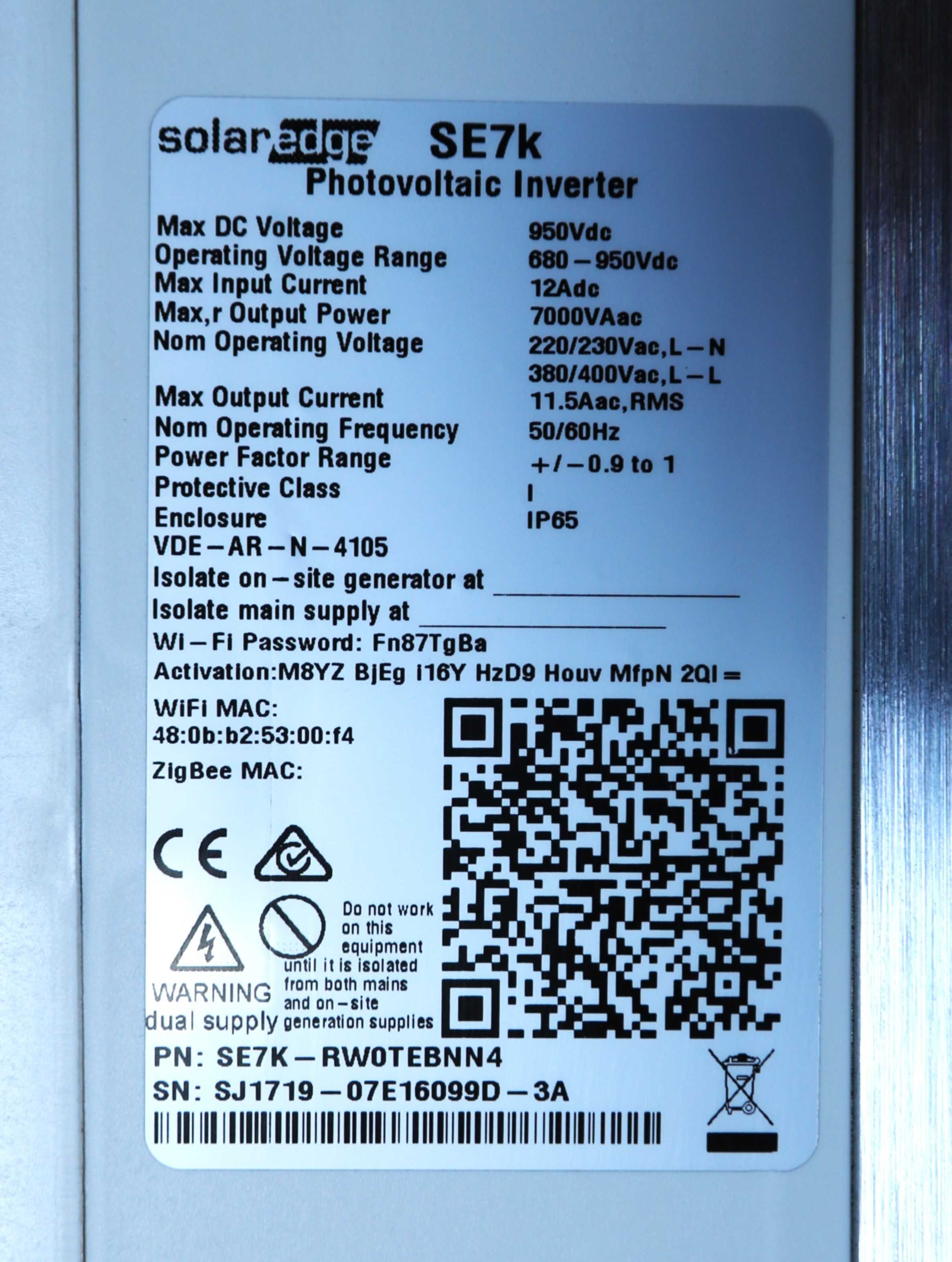 Falownik inwerter 3-fazowy SolarEdge SE7K RW0TEBNN4