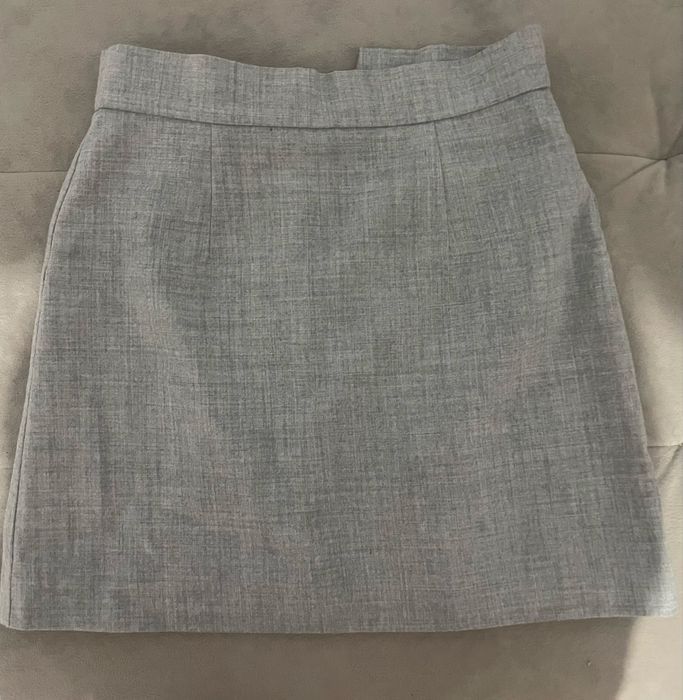 Юбка из шерсти на высокой талии