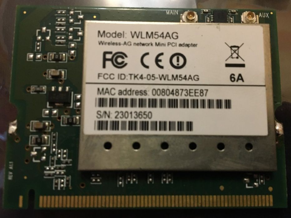WiFi MiniPCI мережевий адаптер WLM54AG 2.4/5GHz