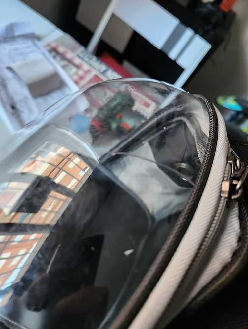 Mochila transportadora transparente gatos, cães, papagaios...PORTESGRÁ