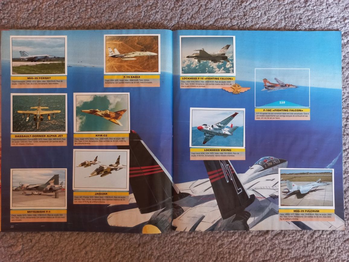 Caderneta Aviões antiga anos 90
