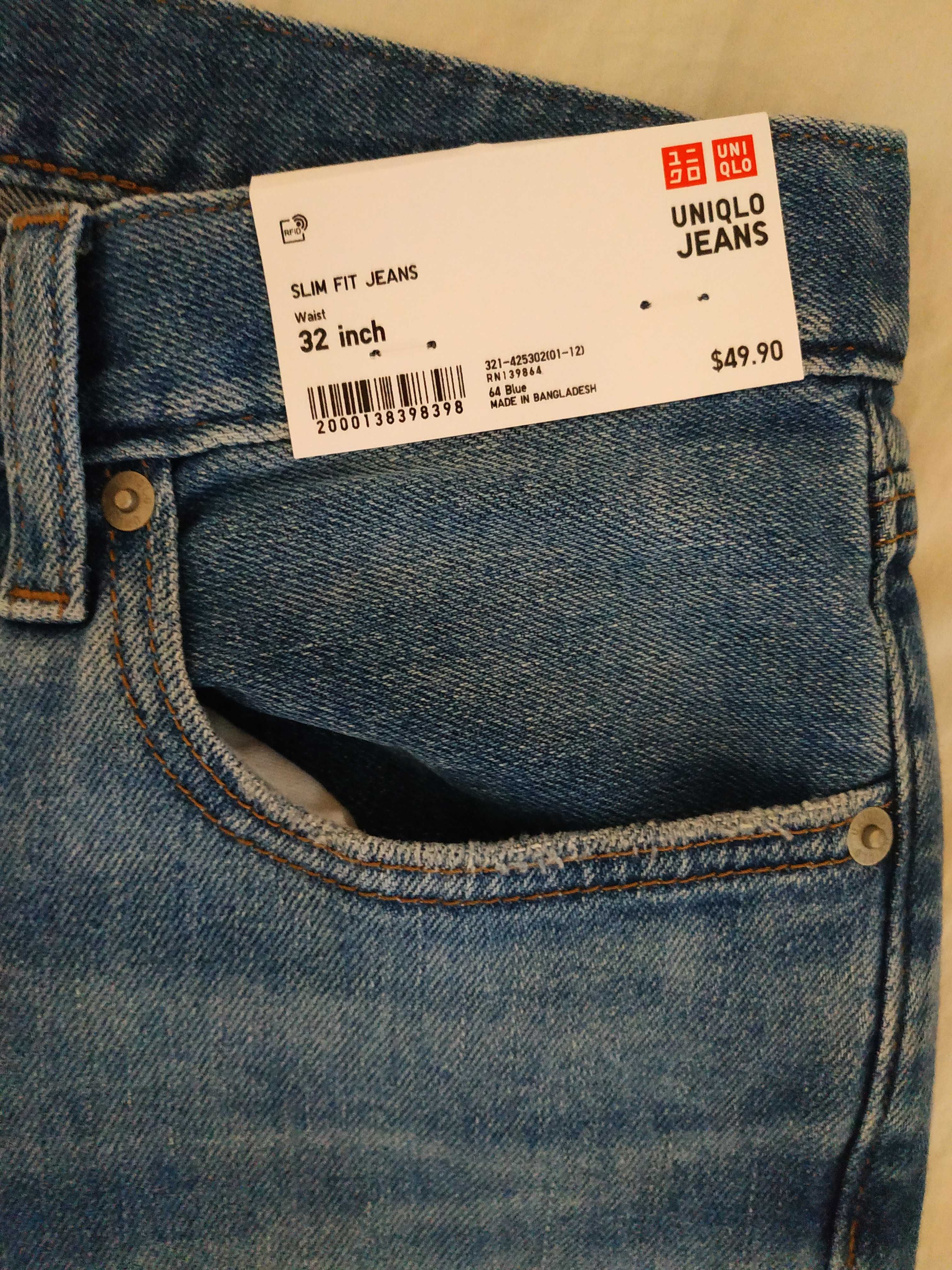 Стильные качественные брендовые джинсы Uniqlo(Япония) 31-32 р.