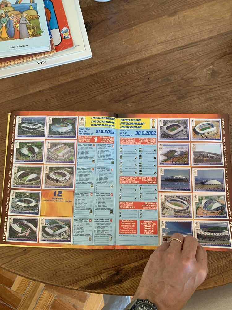 Caderneta cromos original Panini FIFA World Cup Coreia Japão 2002