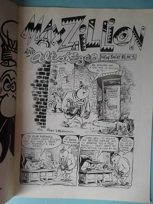 JAZZ FUNNIES , Hunt Emerson , BD underground com AUTÓGRAFO do autor!