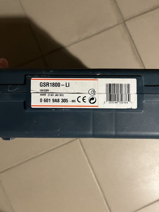 Акумуляторна дрель-шуруповерт Bosch Professional GSR 1800-LI