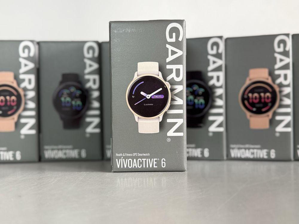 Смарт-годинник Garmin Vivoactive 6 Lunar Gold w. Bone Band