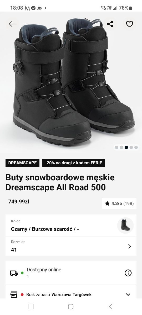 Buty snowboardowe Wedze