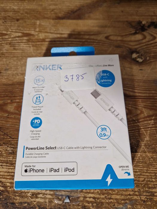 Kabel Lightning Anker Kabel USB-C na Lightning 0.9m (3785)