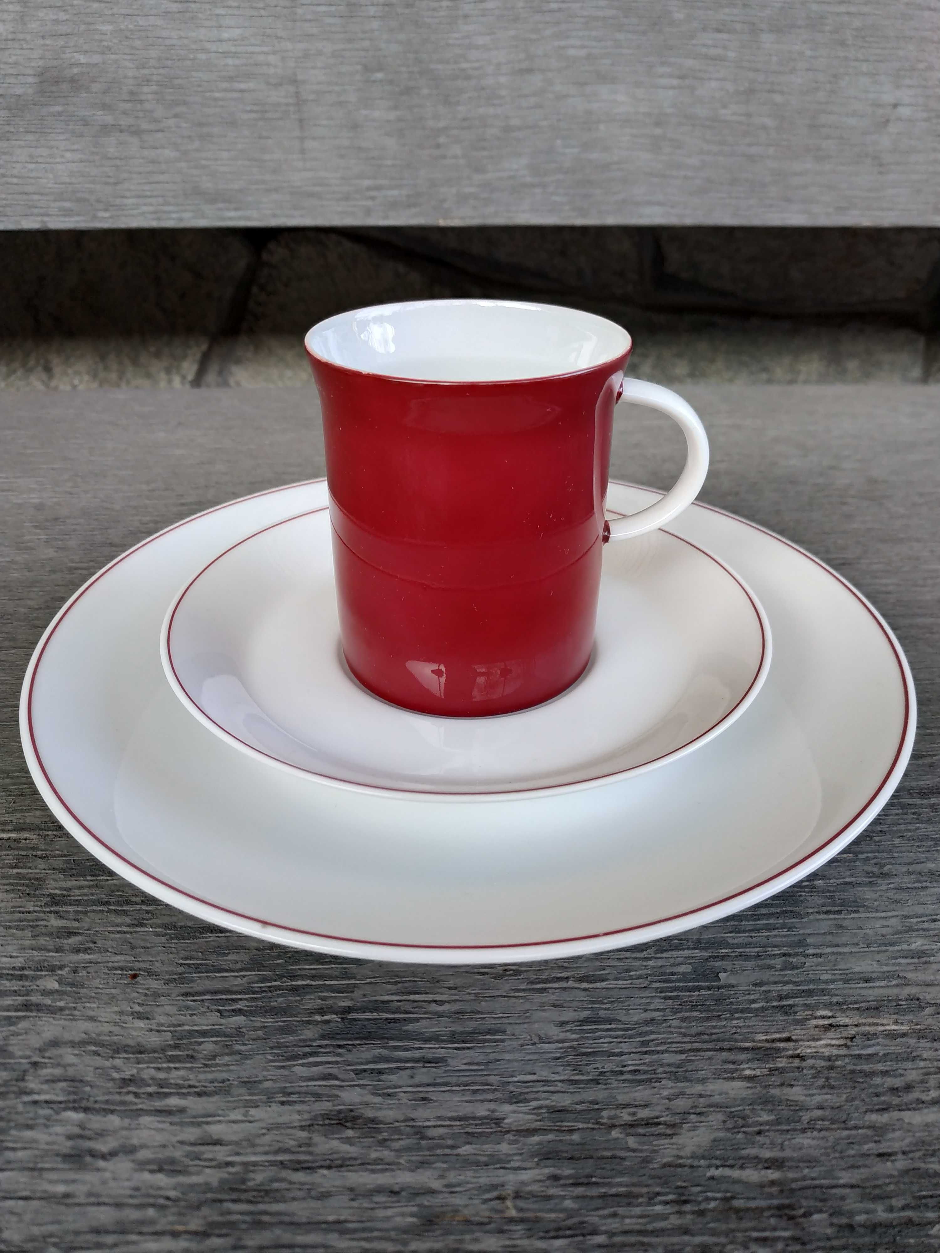 Кофейное трио тройка Розенталь Rosenthal Германия Винтаж Фарфор Пурпур