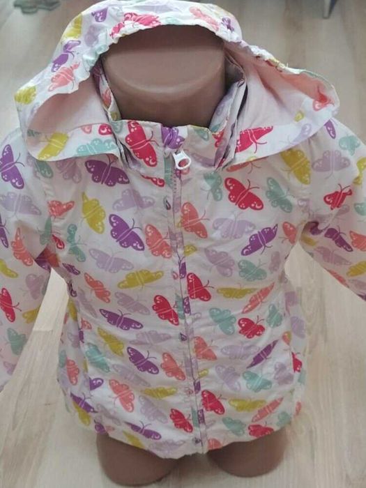 ветровка,дождевик в яркий принт , бабочки name it 12-18-24 мес