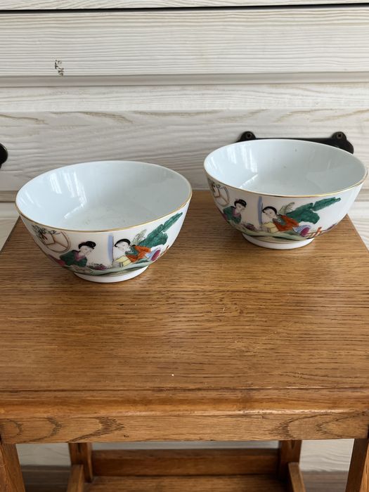 Komplet miseczek chińskich rękodzieło porcelana