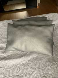 Komplet poduszek zara home, dekoracyjne poduszki srebrne