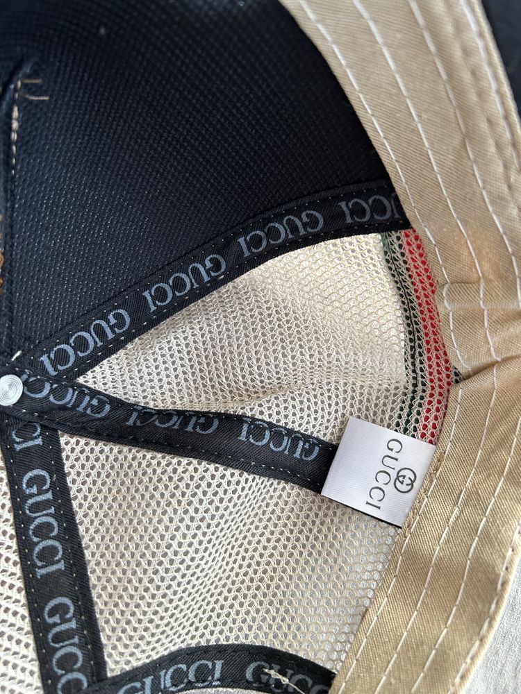 Beżowa czapka z daszkiem Gucci rozmiar uni