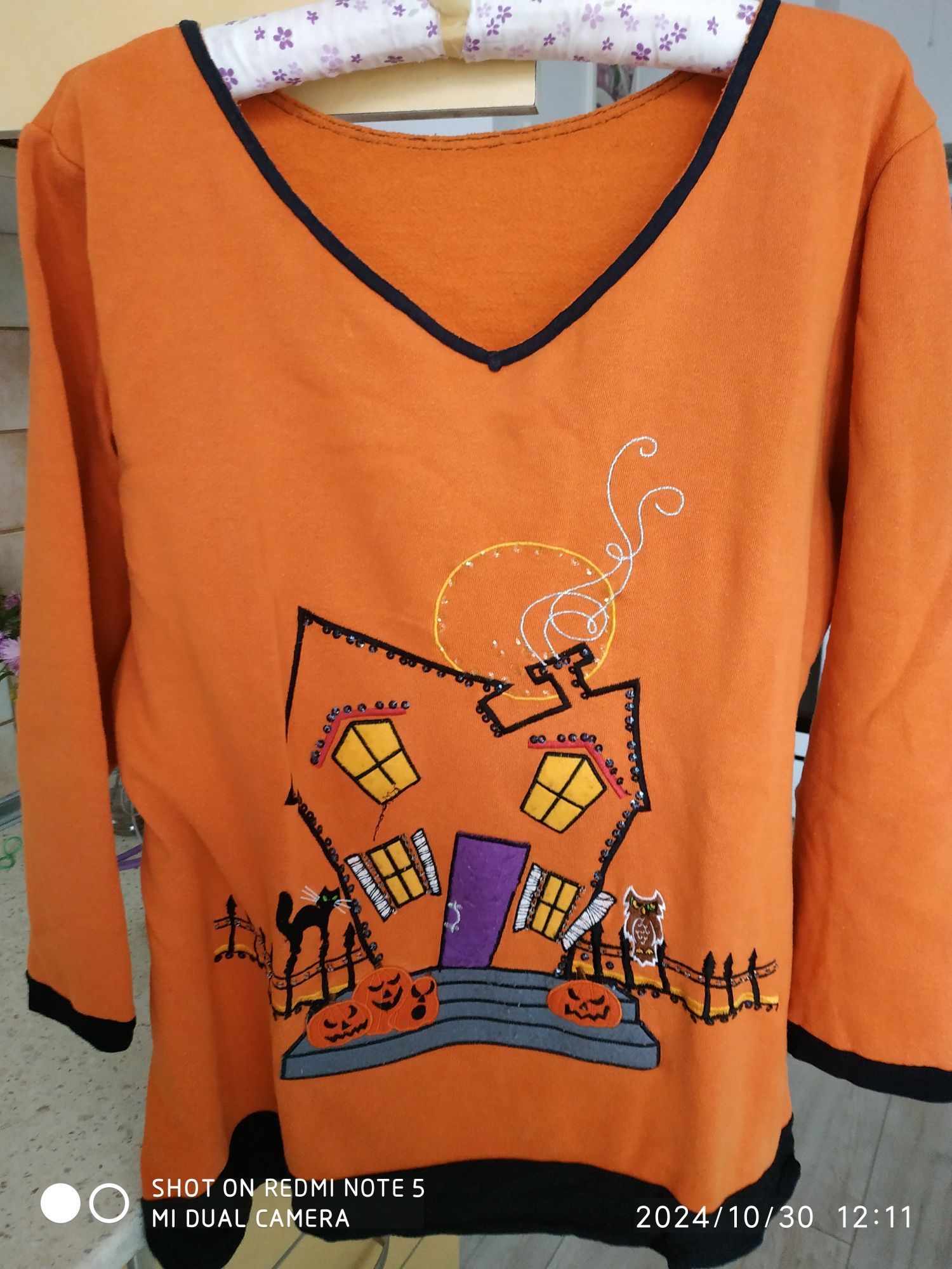 Bluza bawełniana z cekinami