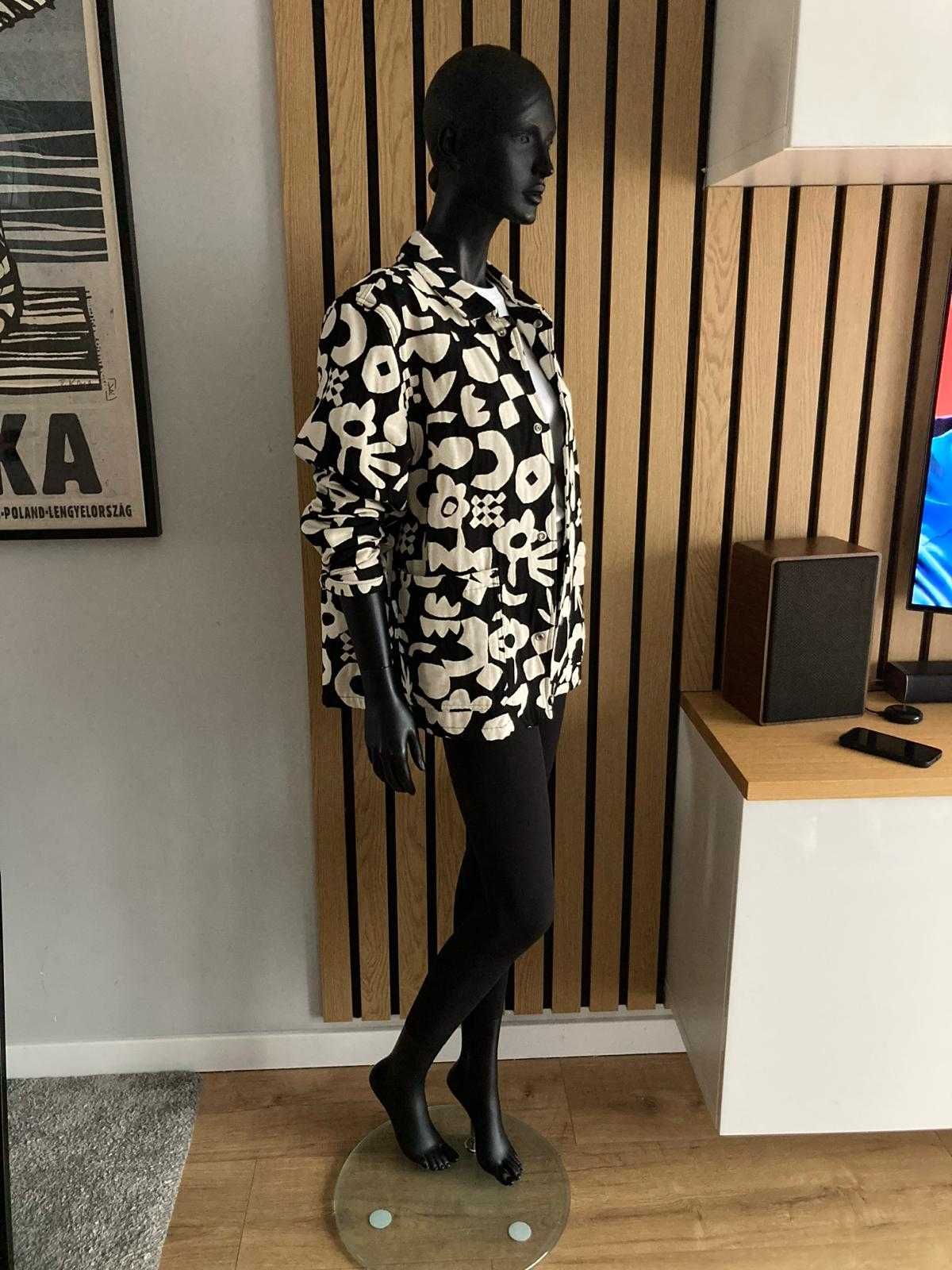 ZARA czarno-biała kurtka r. L ref. 2553/350