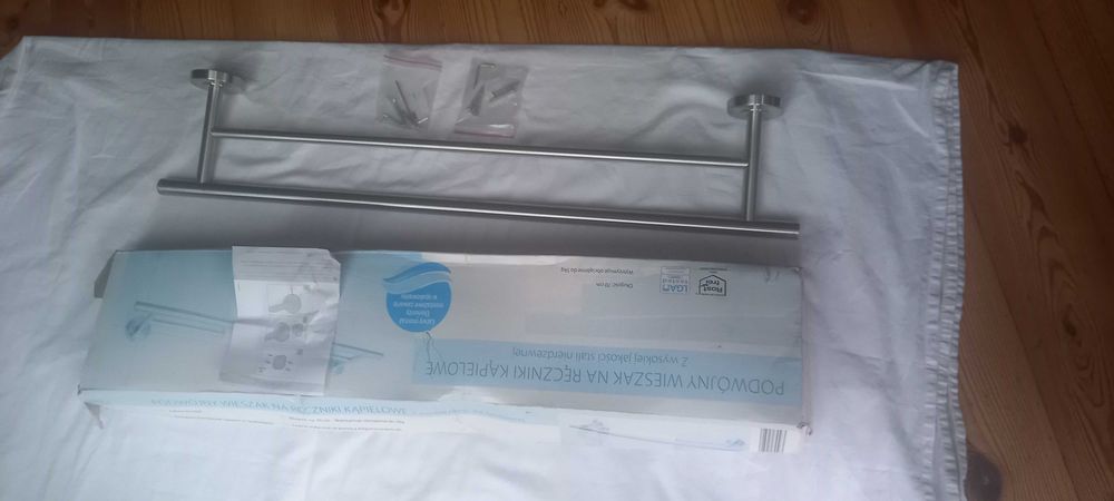 Wieszak łazienkowy na ręczniki (podwójny)