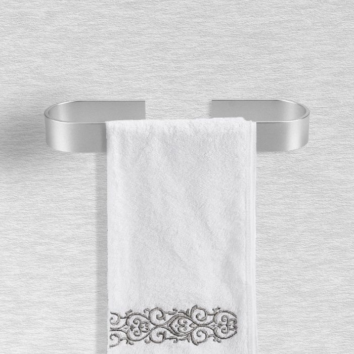 Toalheiros prateados WC, novos, fixação sem parafusos
