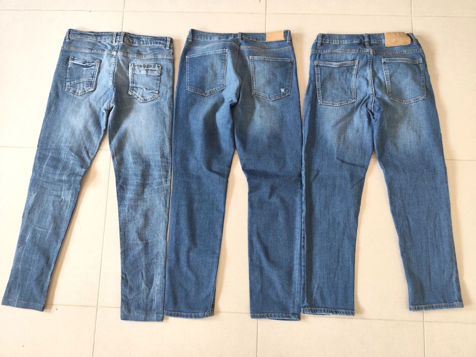 Lote de 3 Calças de Ganga para Rapariga - Regular Fit (13-14 anos)