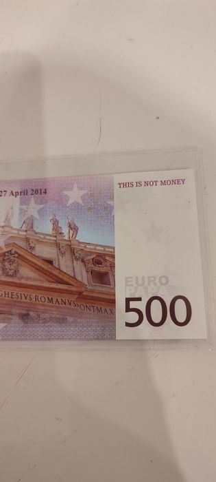 500 € banknot Jan Paweł II numer 262