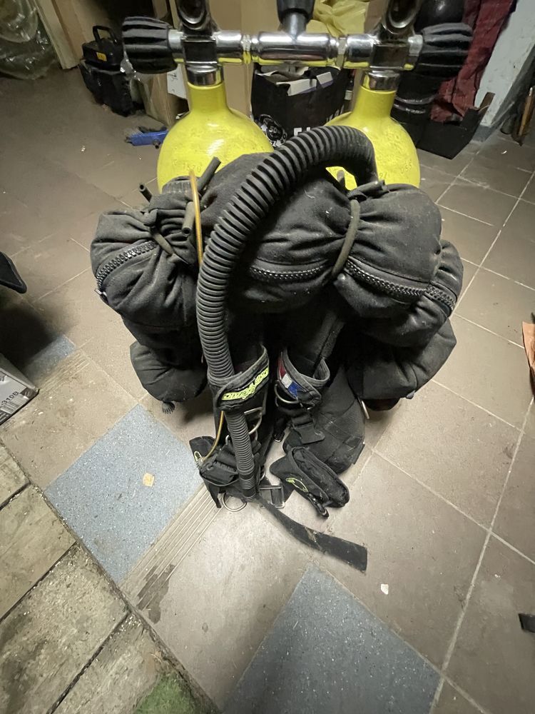 Komplet Twin 2x12L , skrzydlo dive system.